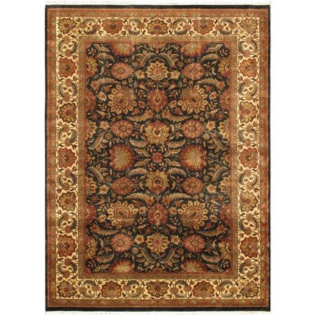 WALL-TO-WALL Mogul Art Agra Collection Hand-Knotted Lambs Wool Area Rug, Red - 10 ft. 2 in. x 14 ft. WA1608893